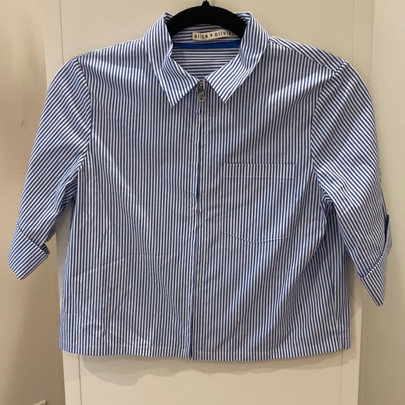 Alice + Olivia button up with zipper - Picture 1 of 3